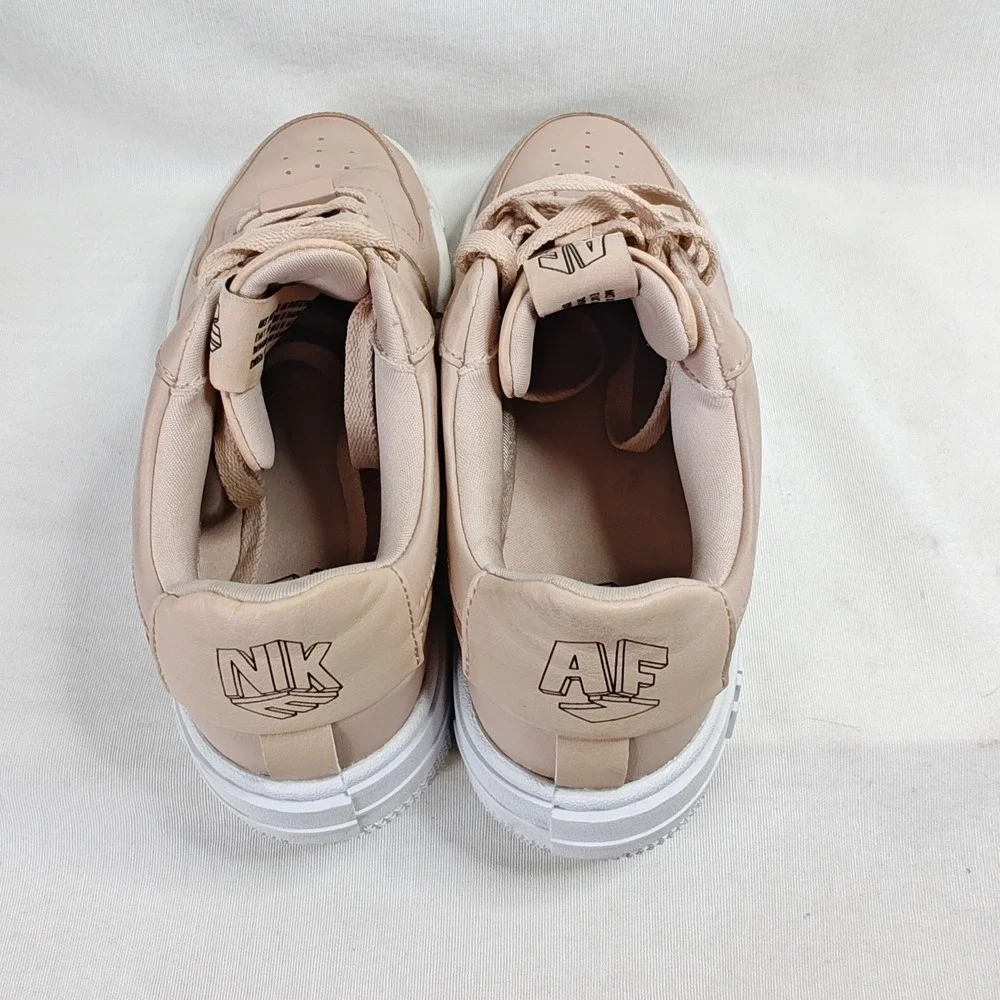 Nike Air Force 1 Pixel Sneakers Particle Beige‎ Pink Leather Platform CK6649-200